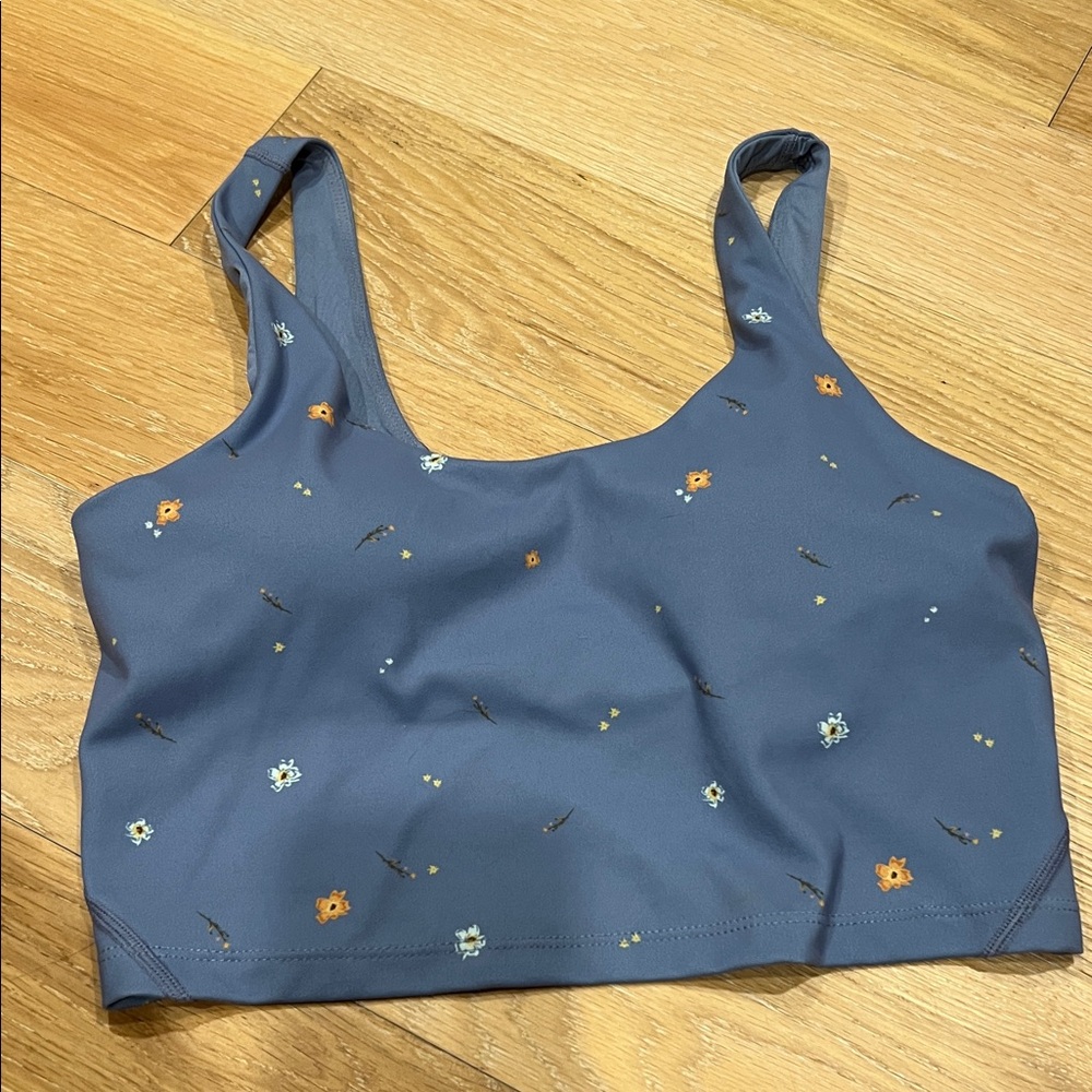POPFLEX Blue Floral Sports Bra